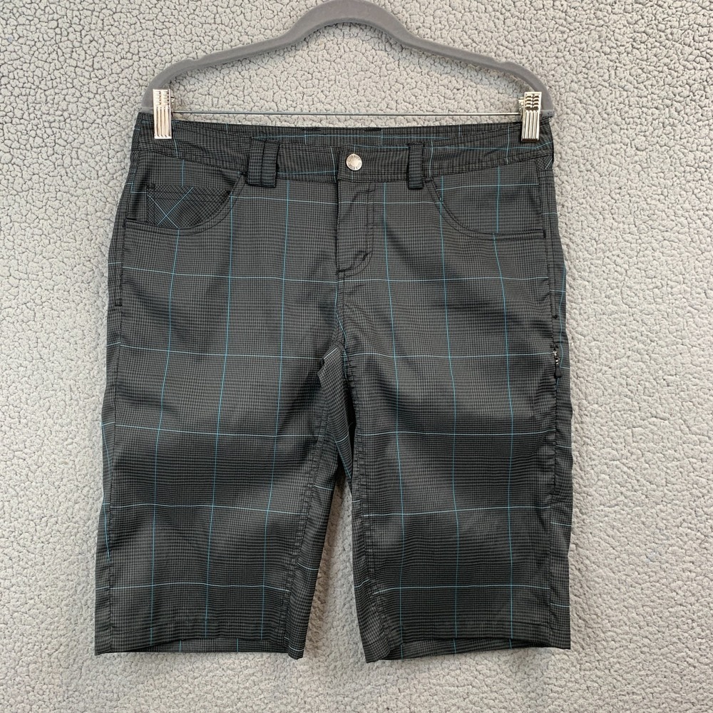 Club Ride Shorts Mens M Gray Plaid MTB Bike Cycling Performance Mountain Bike